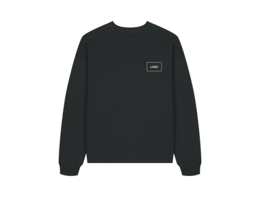 Sweats sans capuche oversize unisexe en coton biologique personnalisé