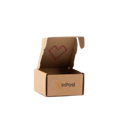 F23 Pudełko fasonowe 9.2×9.2×5cm Brązowe personalizowane