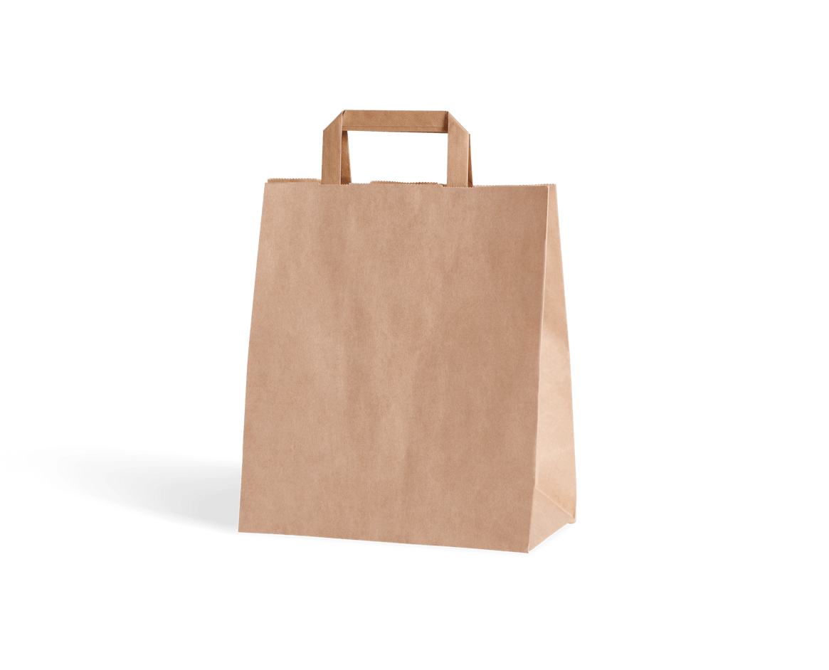 Sac en papier kraft haut pour vente à emporter