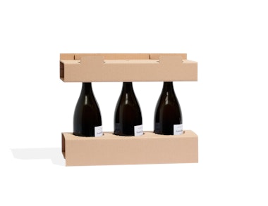 Caja lisa para botellas con inserciones