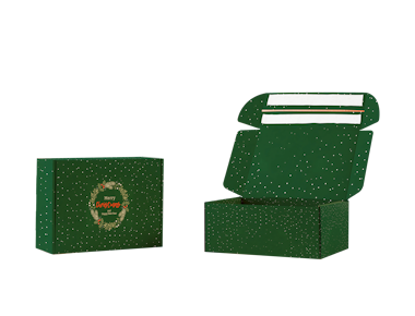 Custom Christmas Gift Mailer Box with Adhesive Strip