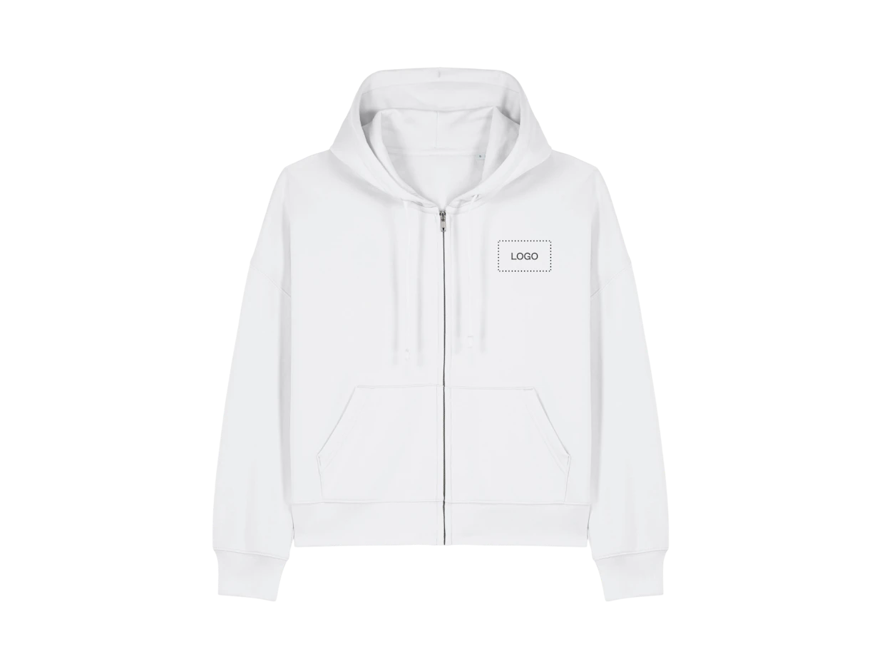 Individueller Damen Zip-Hoodie aus Bio-Baumwolle 1