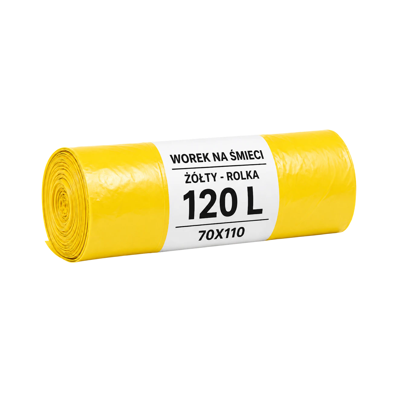 Bin Bags 120 L 70 x 110 cm yellow on a roll (25 pcs)