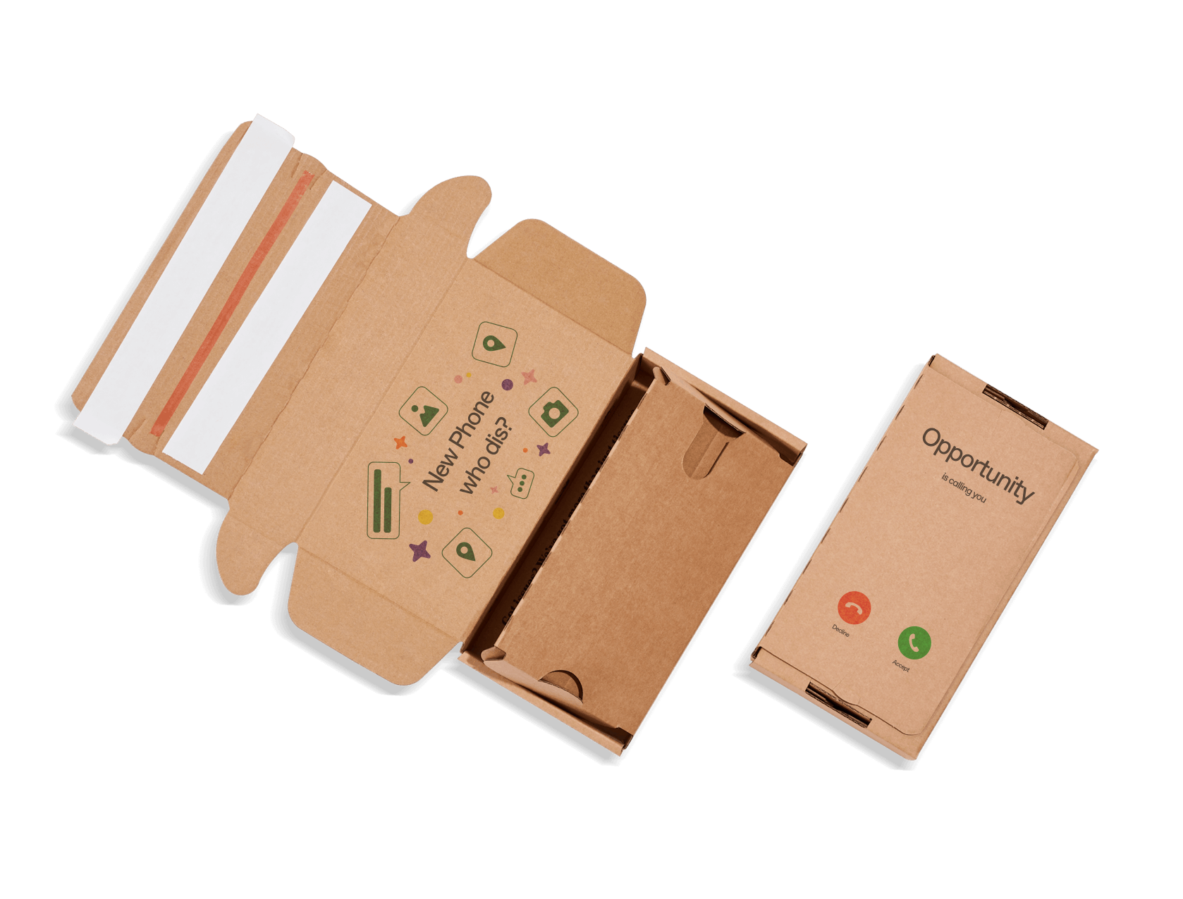 Boîte d'emballage pour smartphone personnalisée