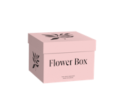 Caja para flores y cinta de tela