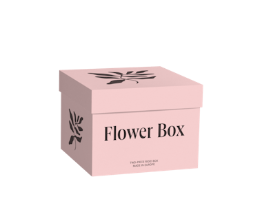 Caja de dos piezas para flores