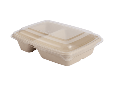 Envase compostable con compartimentos