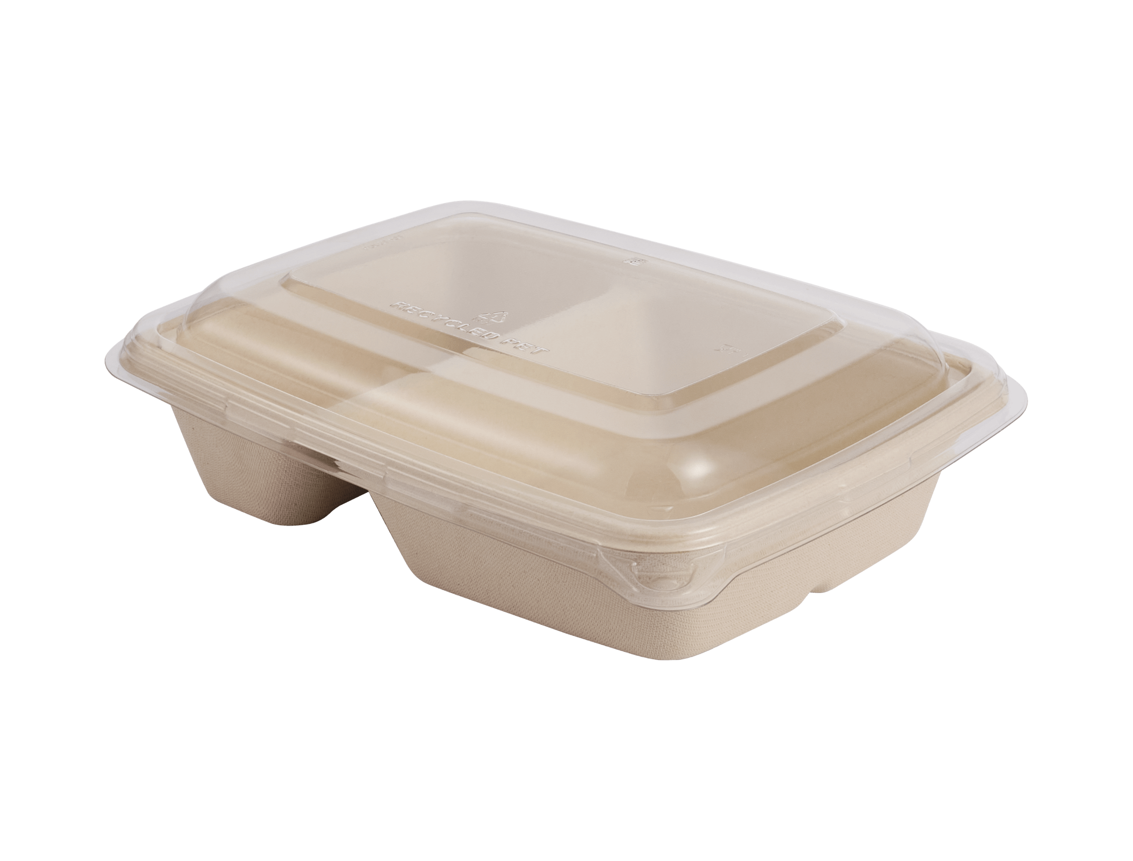 Envase compostable con compartimentos