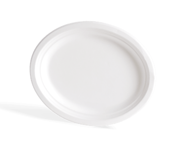 Assiette ovale biodégradable