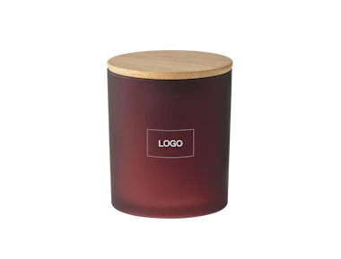 Bougie cire végétale en verre dépoli 280g personnalisée