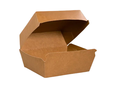 Paper burger box, brown 120x150x100 mm