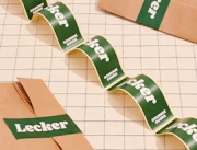 Pochette à soufflets latéraux avec étiquette personnalisée