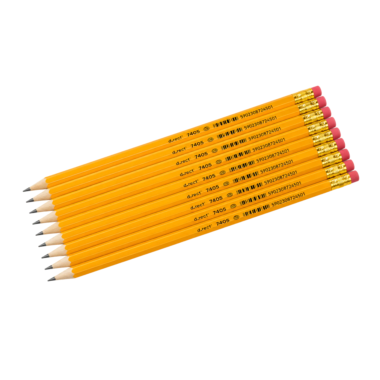 Crayons avec gomme D.Rect (12 pcs)