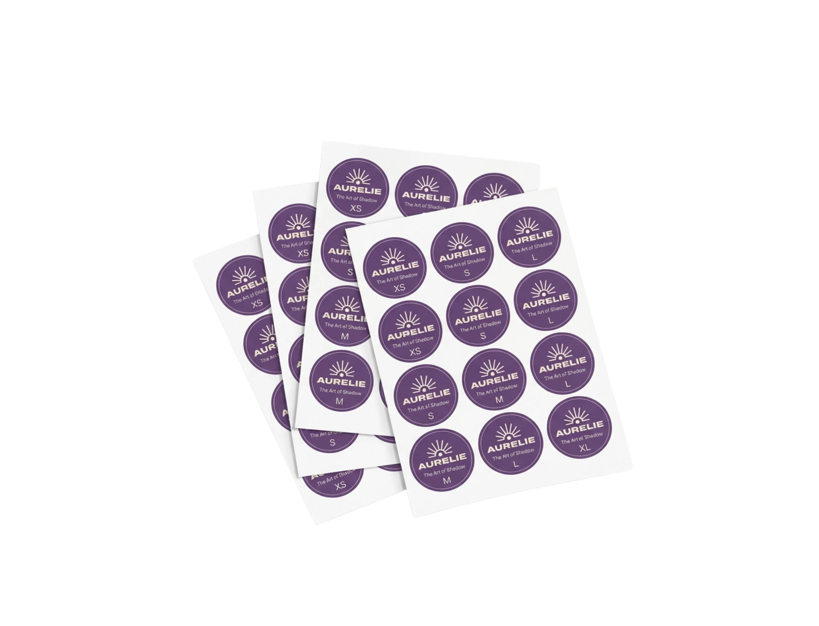 Étiquettes personnalisables sur feuilles pour emballages d’habillement