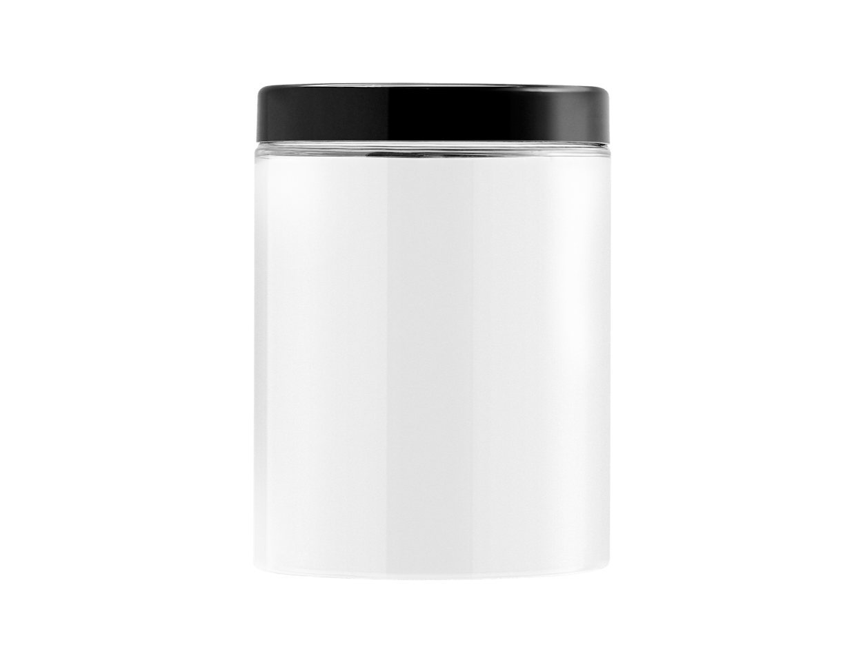 Barattolo in PET da 1000ml con coperchio 1