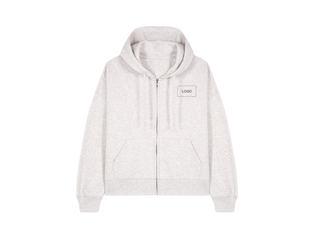 Individueller Damen Zip-Hoodie aus Bio-Baumwolle 1