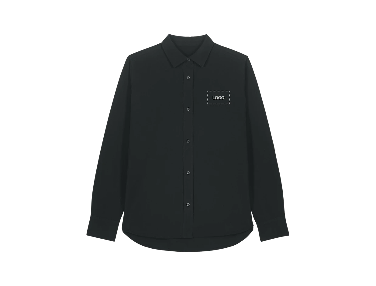 Custom Women Organic Cotton Button-Down Collar Shirt 1