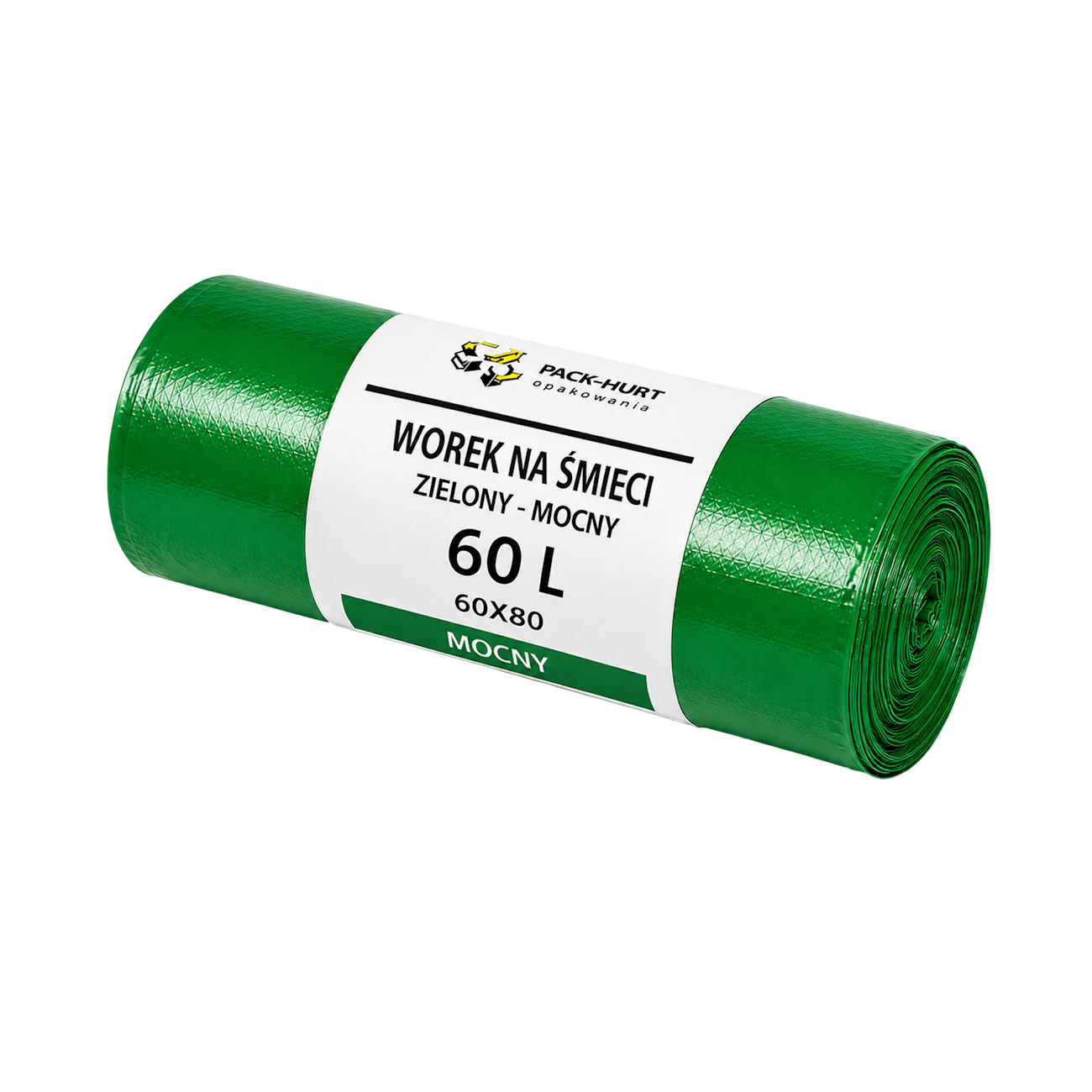 Bin Bags 60 L 60 x 80 cm green heavy-duty (50 pcs)