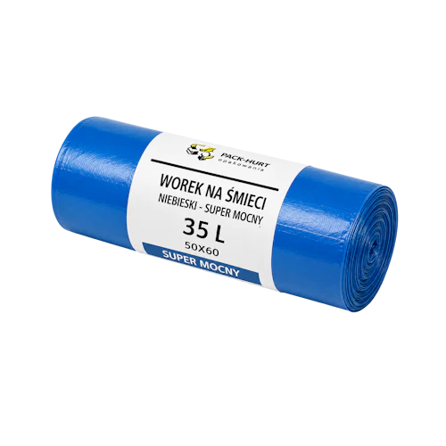 Sacchi per rifiuti 35 l 50 x 60 cm blu molto resistenti (50 pz)