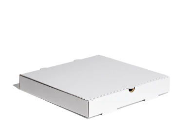 Pizza box, white-brown 26x26x4 cm