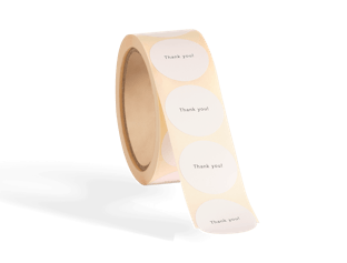 Pre-printed Round Sticker “Thank You”