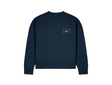 Sweat-shirt sans capuche unisexe en coton épais personnalisé