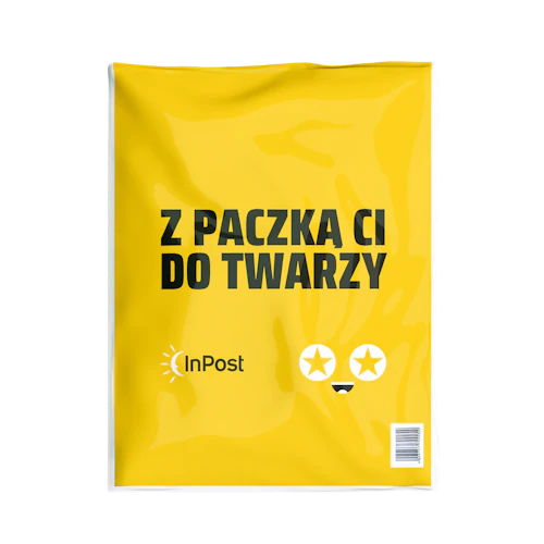 F2 Foliopak średni 350x450 mm, logo InPost