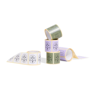 Étiquettes rectangulaires personnalisées pour identifier des objets publicitaires