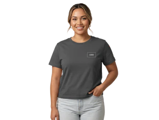 T-shirt femme en coton biologique de poids moyen personnalisé