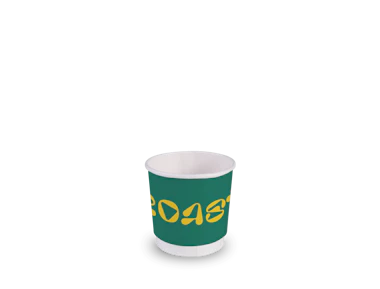 Custom double wall coffee cup 100 ml / 4oz / ⌀62 mm