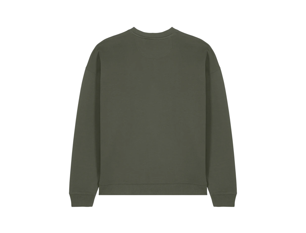 Sweats sans capuche oversize unisexe en coton biologique personnalisé 3