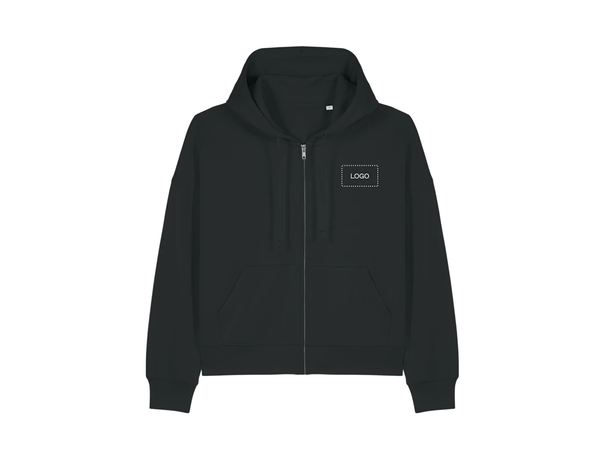 Individueller Damen Zip-Hoodie aus Bio-Baumwolle 1
