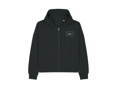 Custom Women Organic Cotton Zip Hoodie