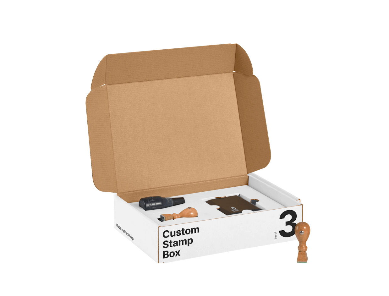 Custom Stamp with Ink Pad & Bottle 1