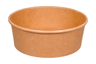 Paper salad container, brown 1100 ml, diameter 185 mm