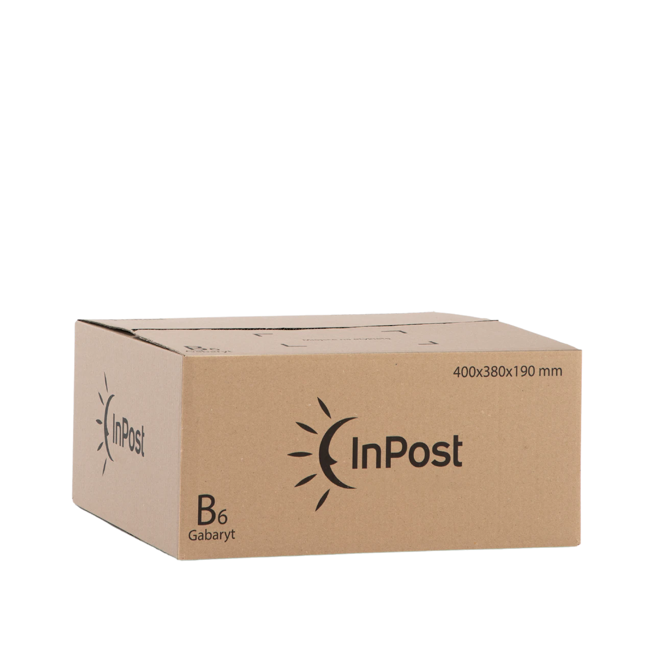 B6 Pudełko klapowe, logo InPost