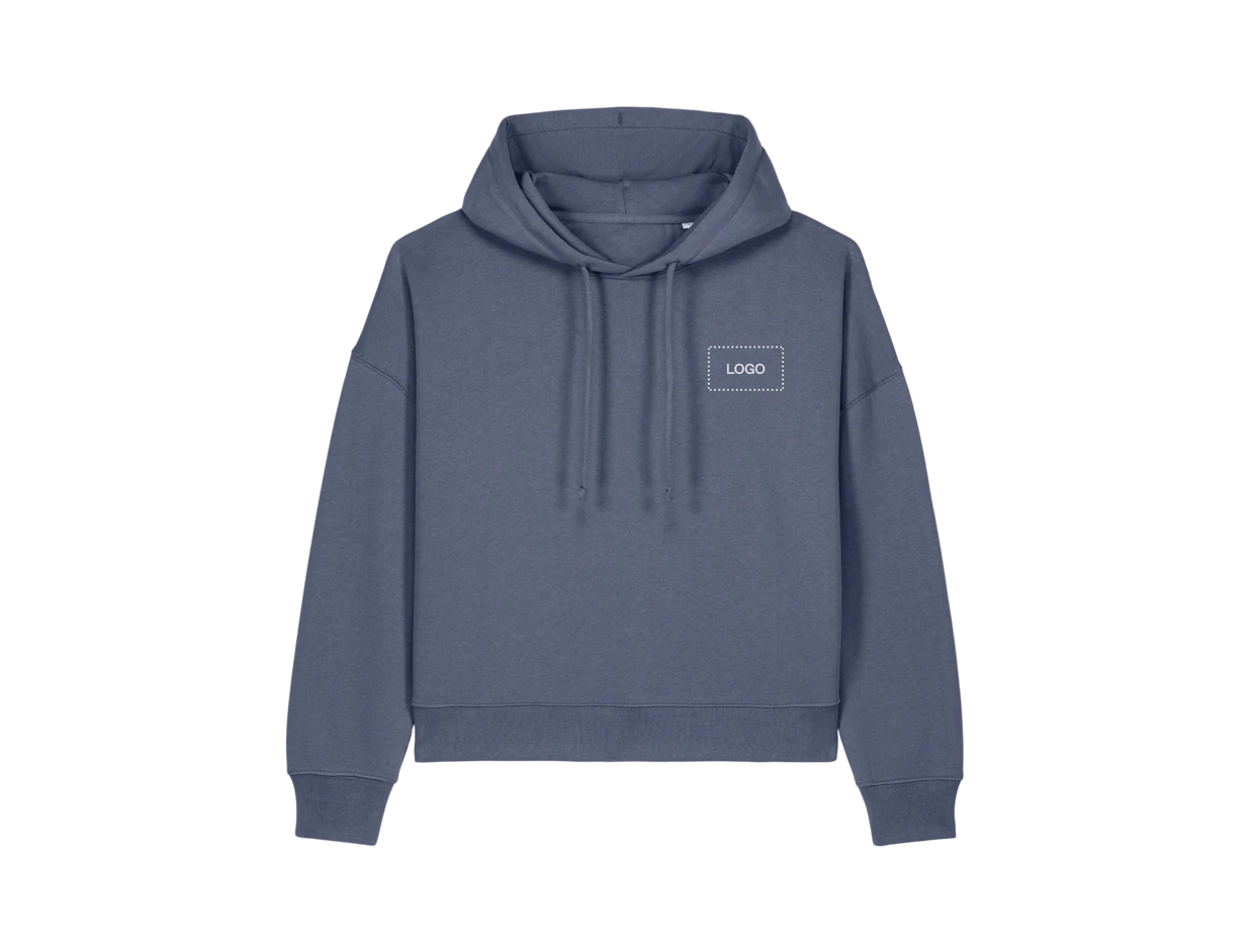 Sweats à capuche femme en coton biologique personnalisé 1