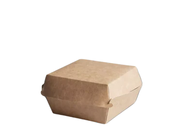 Papieren hamburgerdoos, bruin 150x150x90 mm