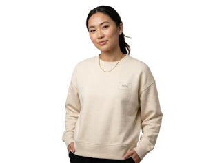 Sweats sans capuche oversize unisexe en coton biologique personnalisé