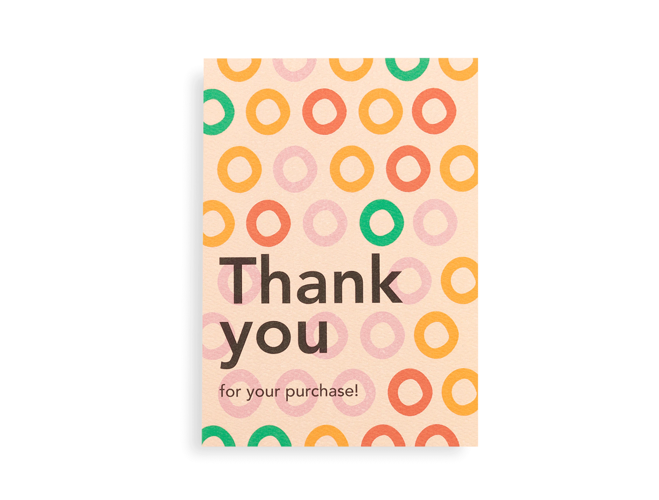 Pre-printed Colour "Thank You" Card