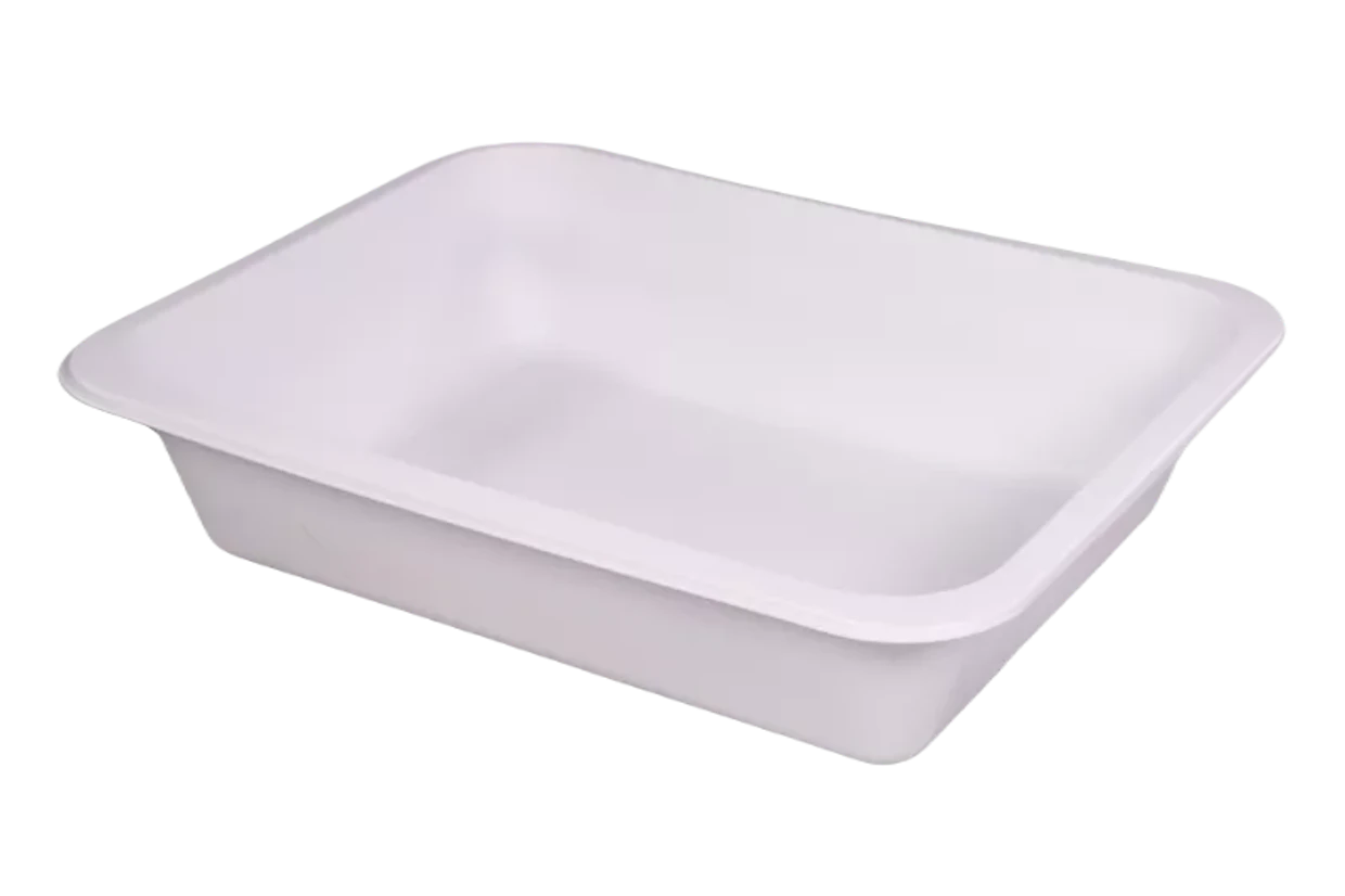 Sealable Plastic Food Container, white, non-divided, 227x178x40 mm 1
