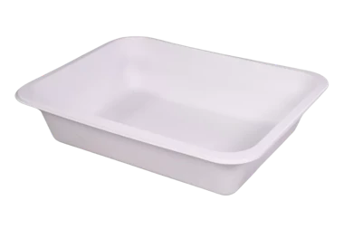 Sealable Plastic Food Container, white, non-divided, 227x178x40 mm