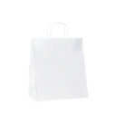 B82 Torba papierowa z uchwytem - biała