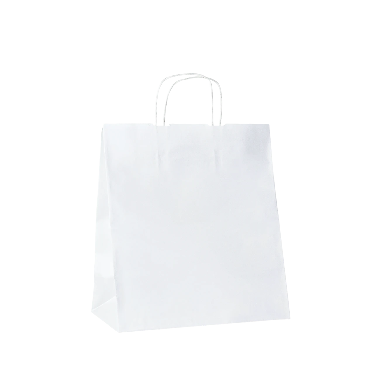 B82 Torba papierowa z uchwytem - biała