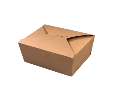 Paper box, brown 1150/1400 ml, 16.5x13x6.5 cm