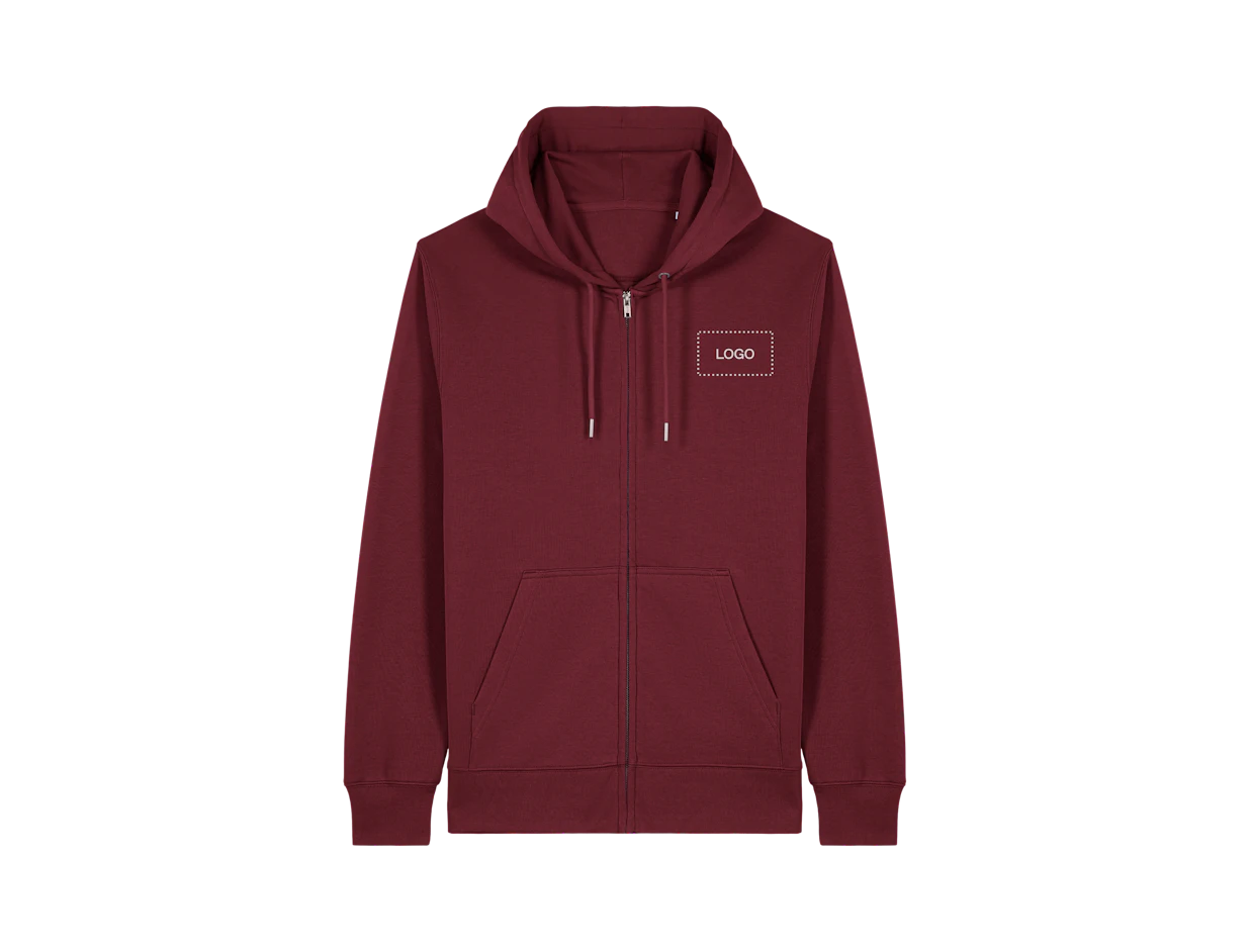 Individueller Unisex Zip-Hoodie aus Bio-Baumwolle im Washed-Look 2