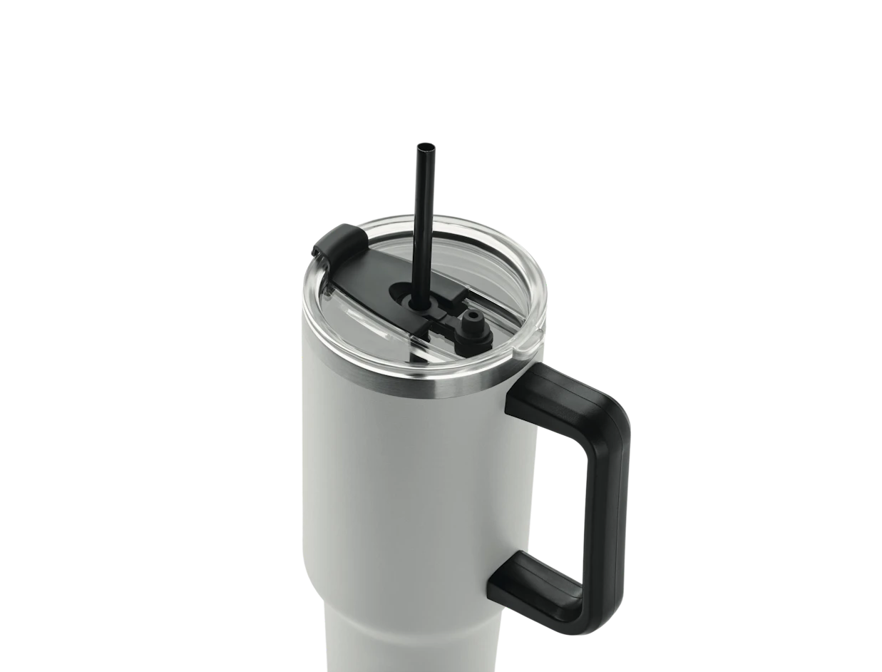 Individueller Tumbler aus recyceltem Edelstahl doppelwandig 1200ml 10