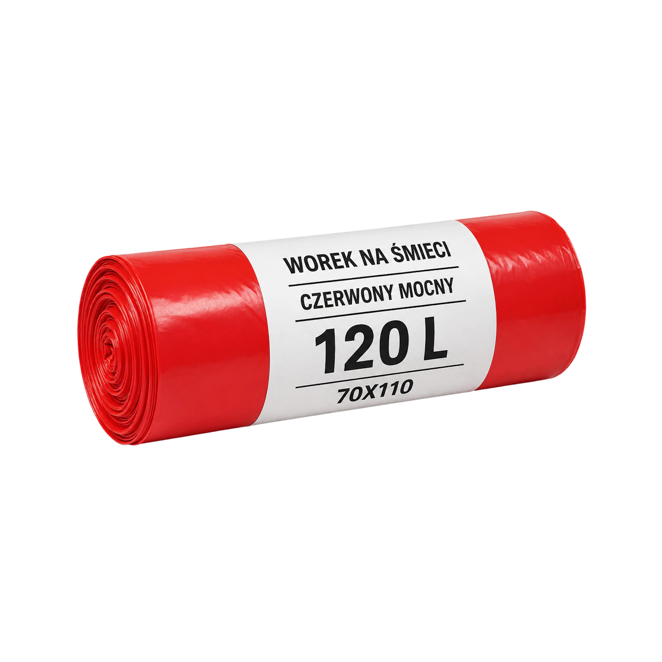 Пакети для сміття 120 л 70 x 110 см червоні міцні (25 шт.)