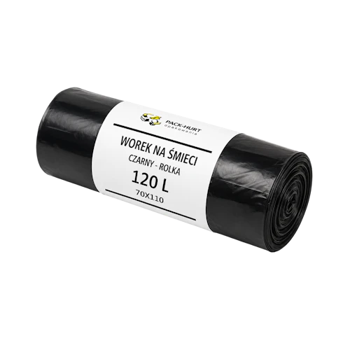 Sacchi per rifiuti 120 l 70 x 110 cm neri in rotolo (25 pz)