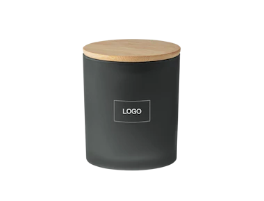 Bougie cire végétale en verre dépoli 280g personnalisée